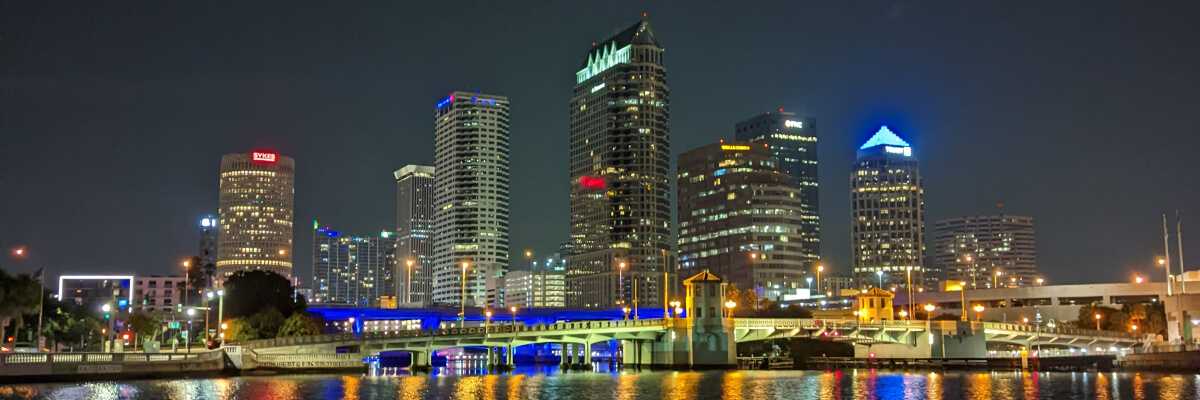 Downtown tampa colorful view