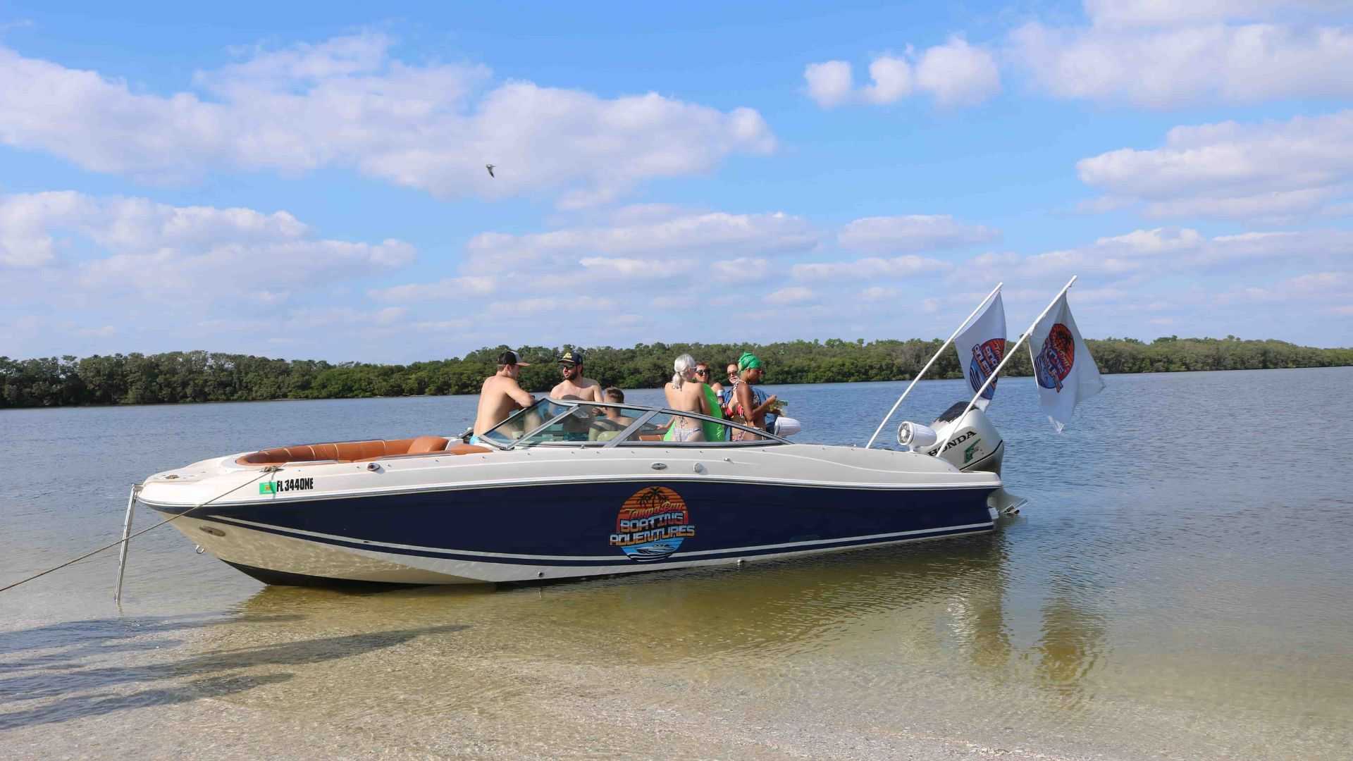 Private party boat tour in Tampa Bay.
