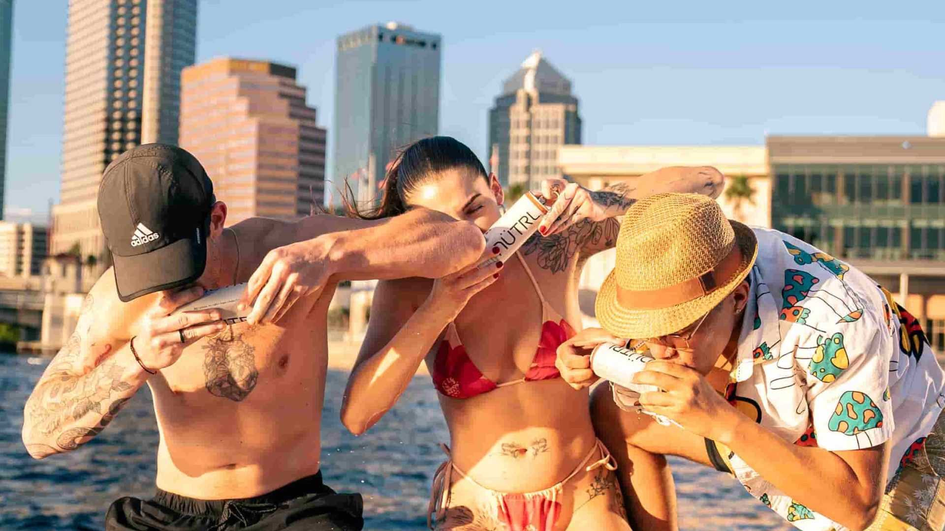 Island hopping at a private charter boat in Tampa Bay.