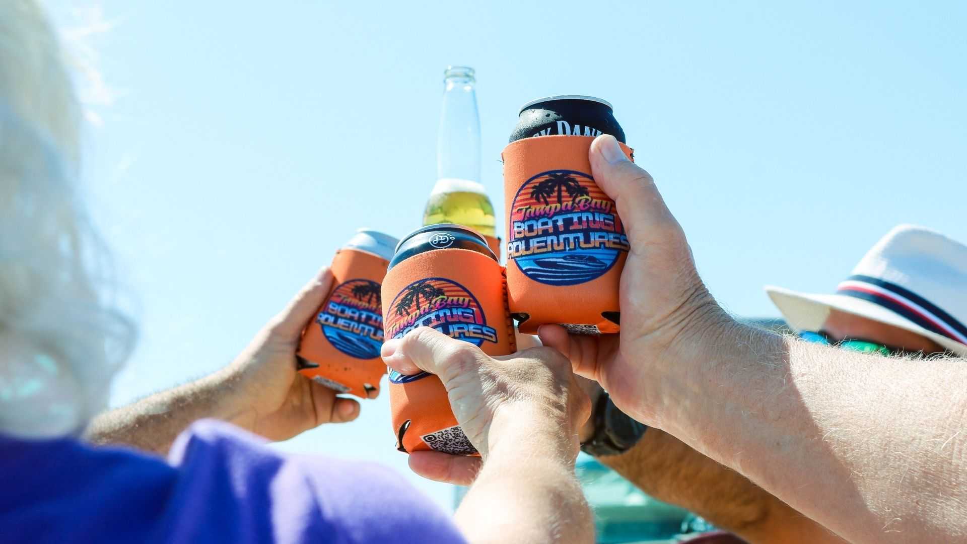 Family gathering at a private charter boat in Tampa Bay.