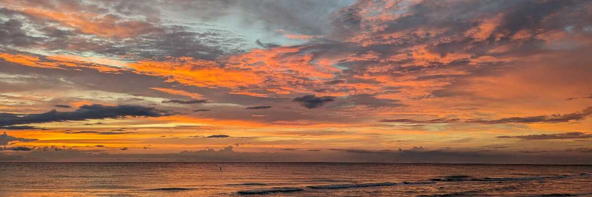 Sunset at beach tampa