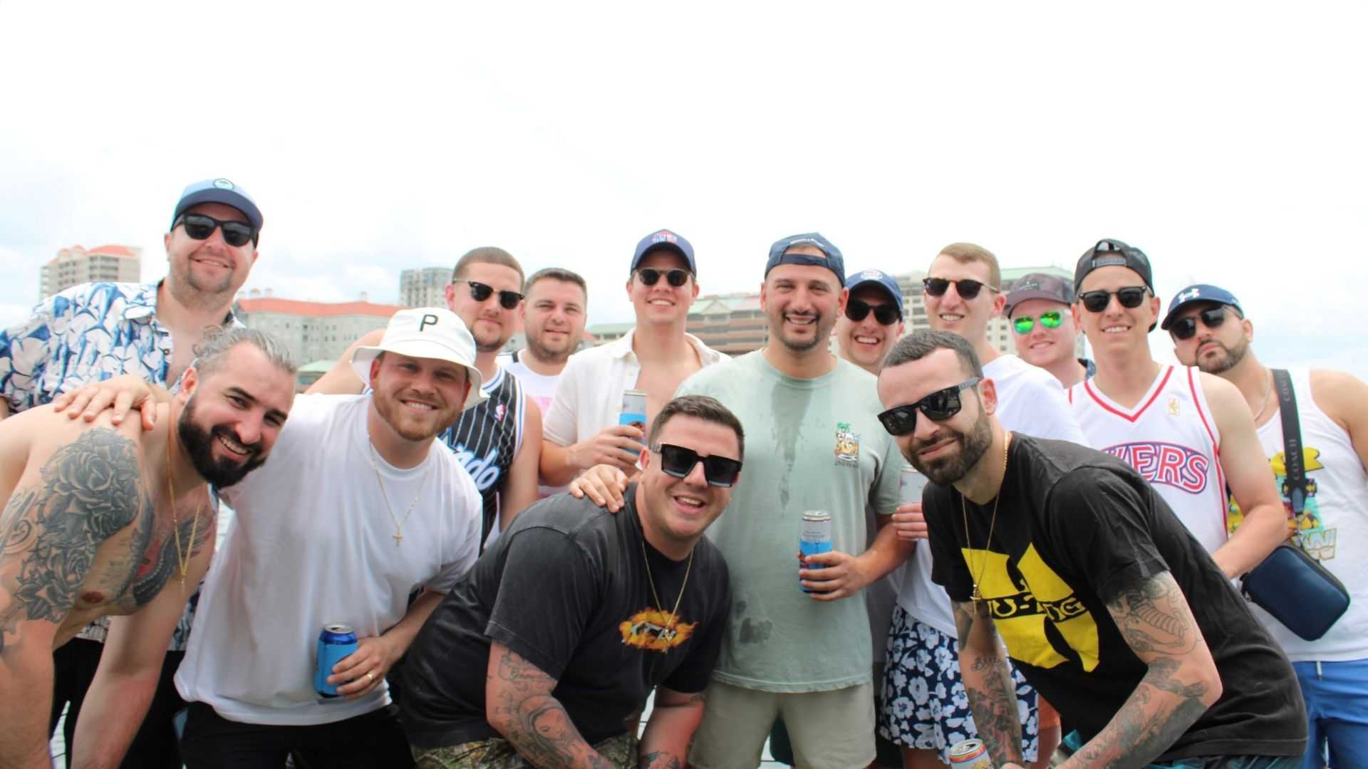 Coolers and snacks organized and ready for a big group boat day.