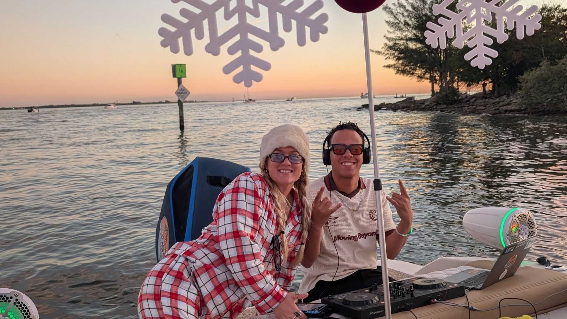 Relaxed party cruise near Davis Island in Tampa Bay.