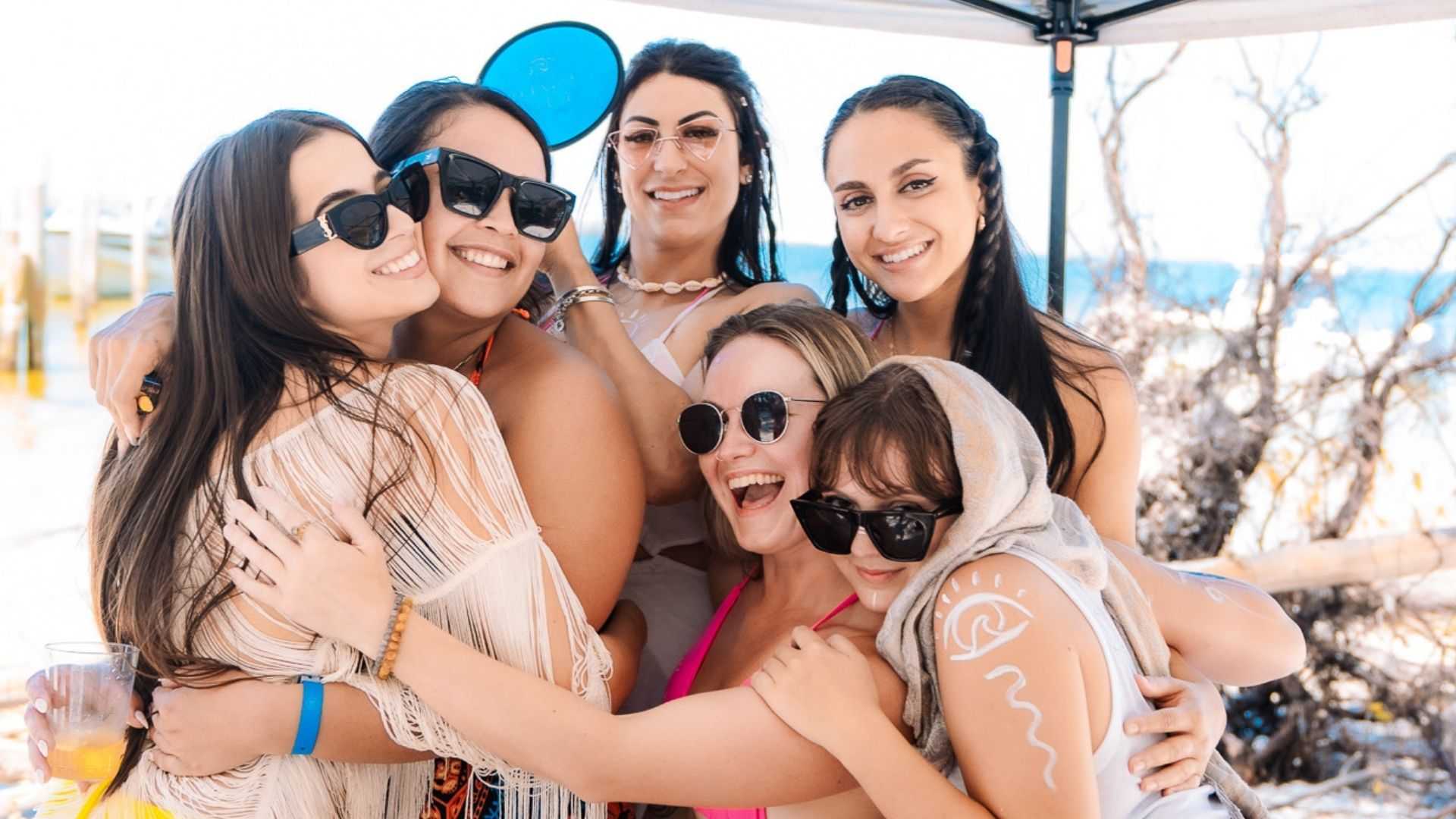 Island hopping at a private charter boat in Tampa Bay.